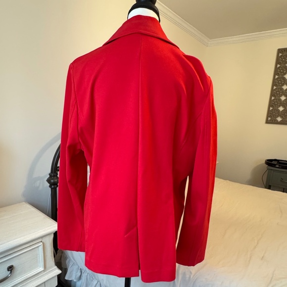 Roz & Ali Contemporary Red Blazer XL NWOT - Picture 2 of 4